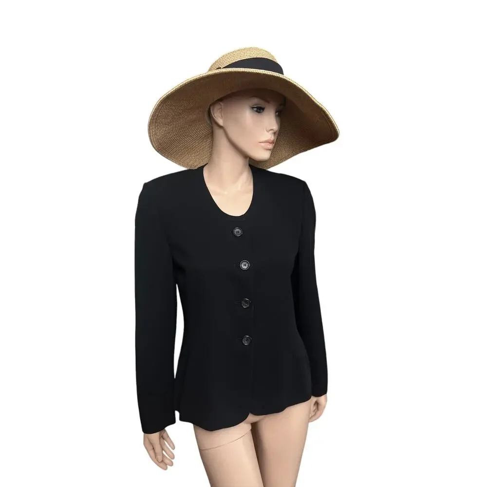 Luciano Barbera Black Jacket for Bergdorf Goodman Sz 42 100% Wool Made in Italy - Picture 7 of 15
